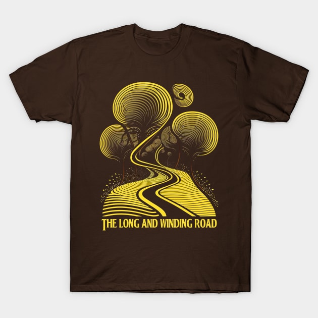 The Long and Winding Road T-Shirt by LoffDesign